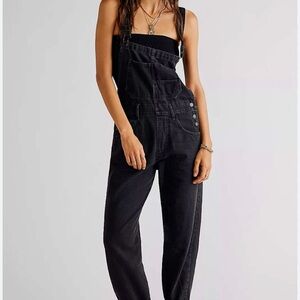 We The Free Women's Dark Denim Overalls Free People